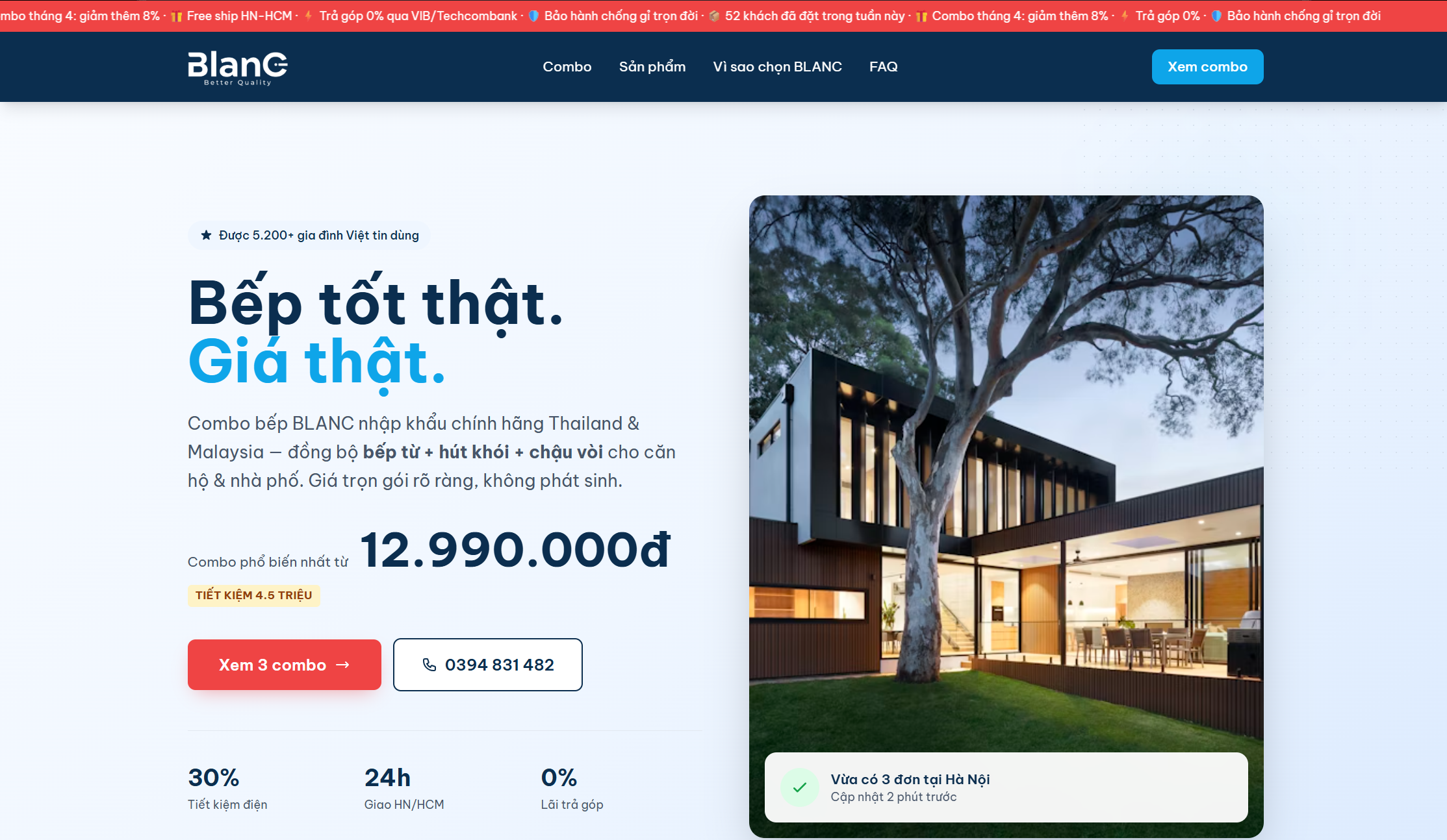 BlanG — Kitchen Appliances Landing Page