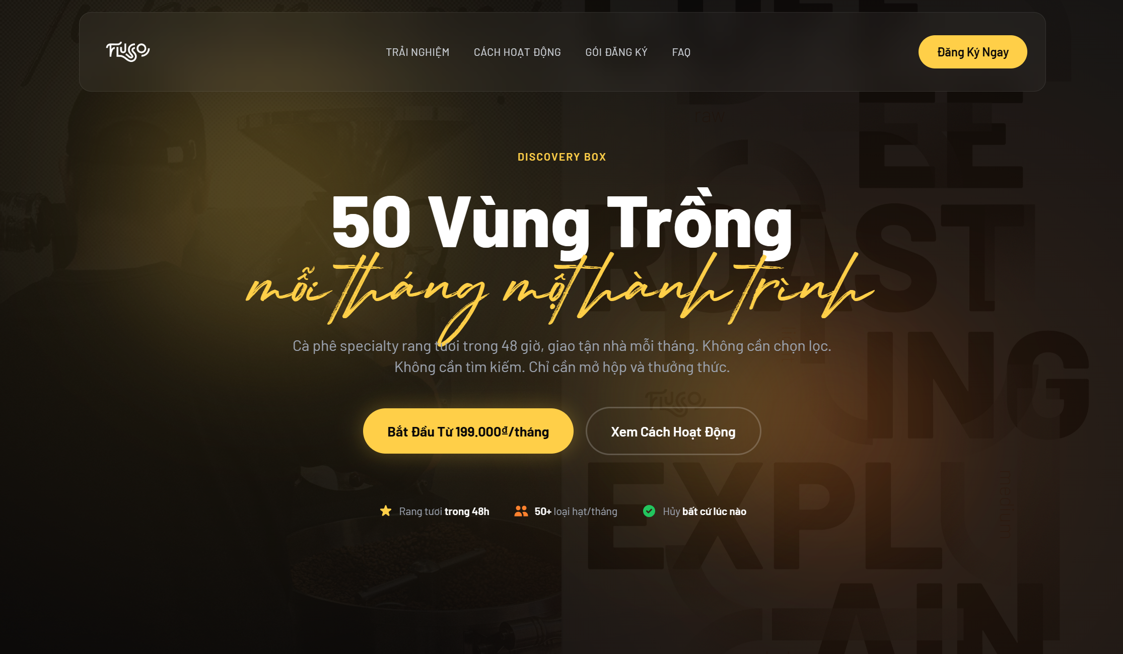 Flusso — Coffee Subscription Landing Page